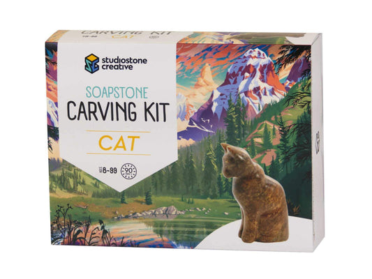 Cat Soapstone Carving Kit Studiostone Creative Lil Tulips