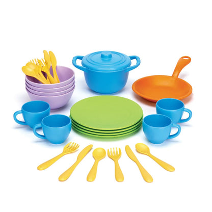 Cookware and Dining Set Green Toys Lil Tulips