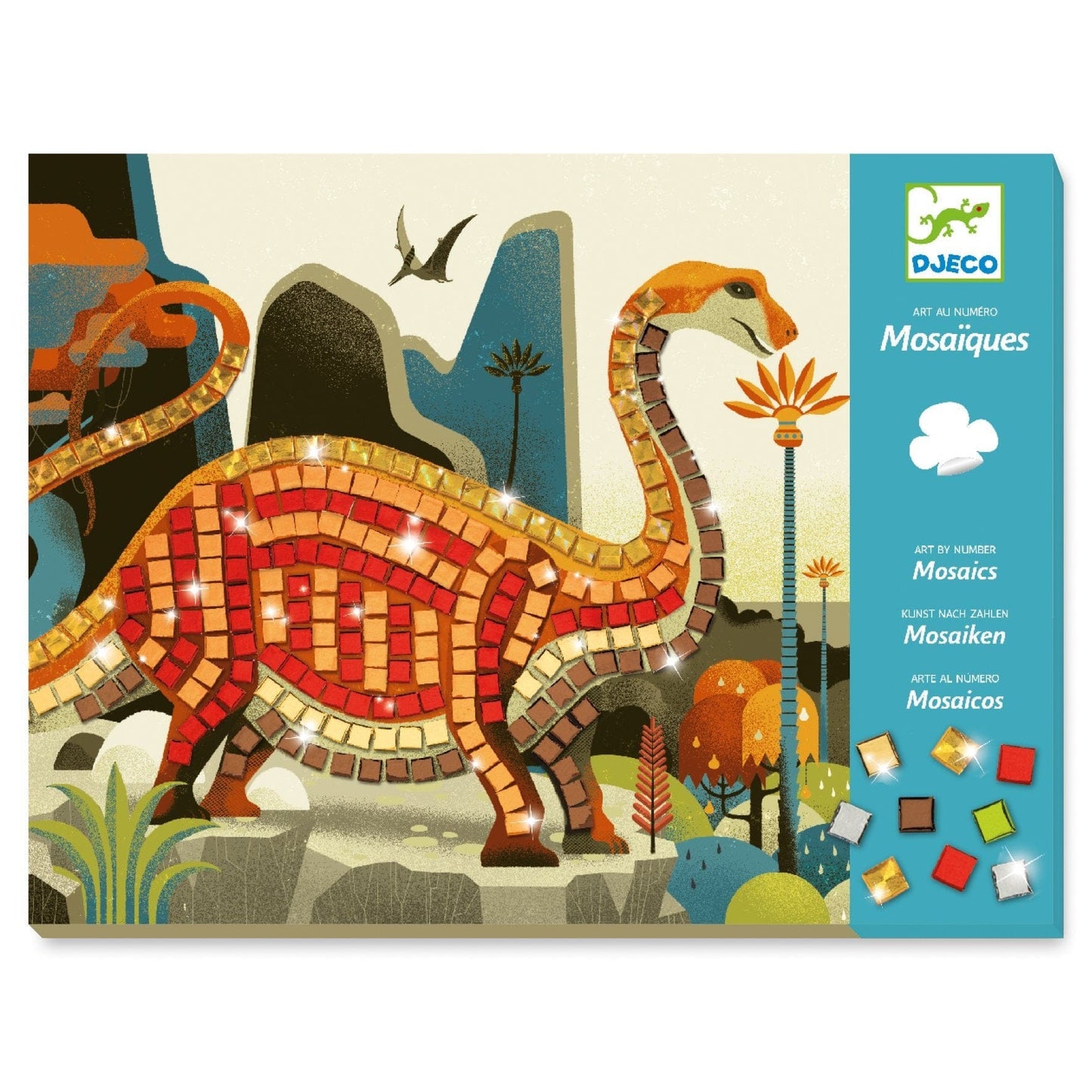 Dinosaurs Sticker Mosaic Craft Kit Djeco Lil Tulips