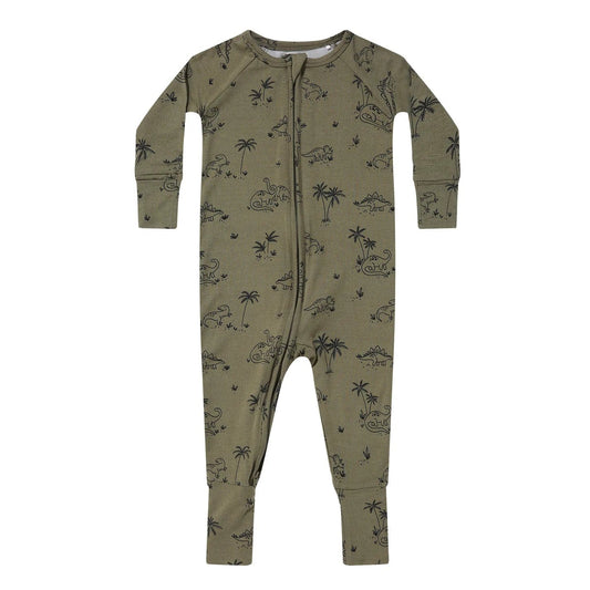 Dinosaurs Zip Romper Brave Little Ones Lil Tulips