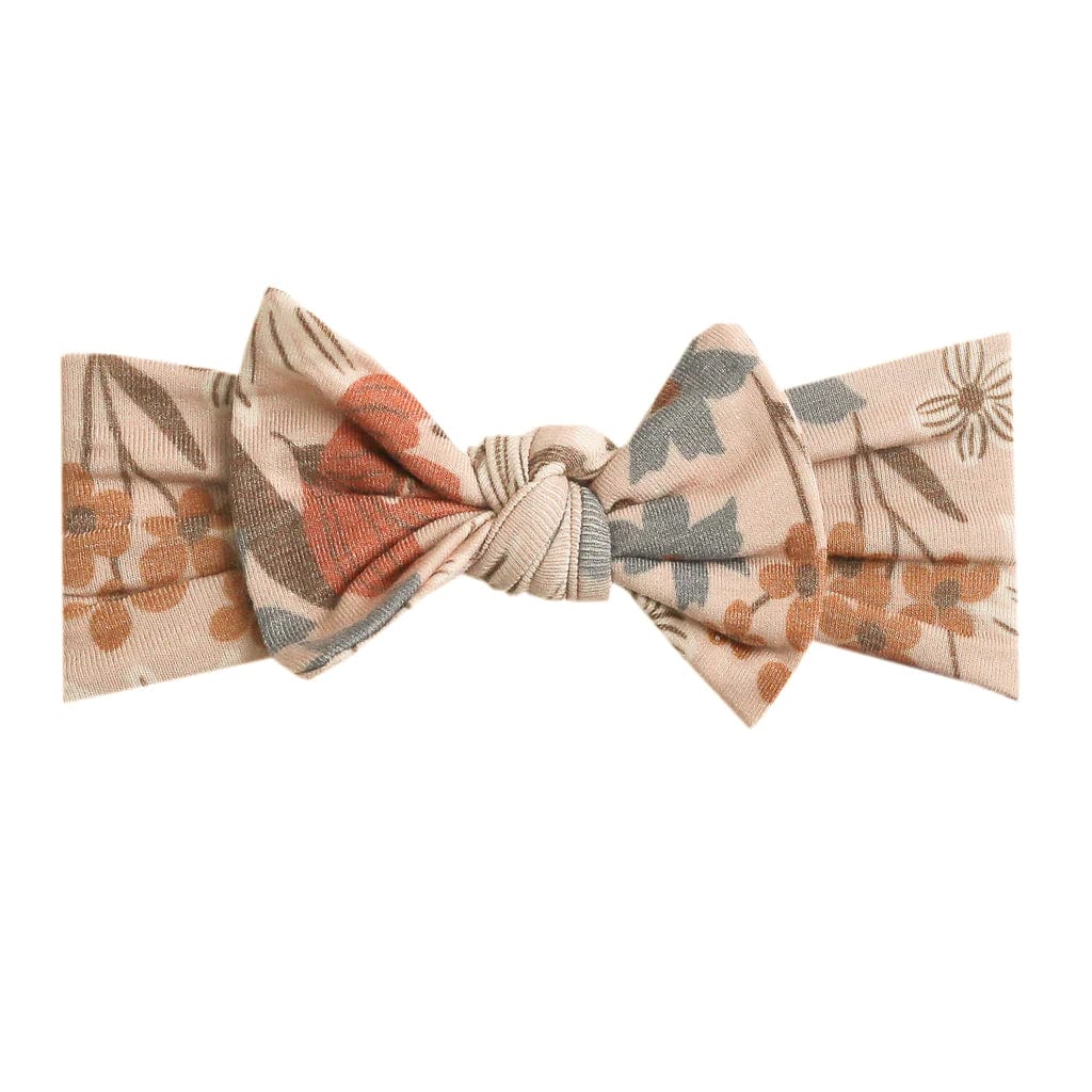 Eden Knit Headband Bow Copper Pearl Lil Tulips