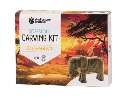 Elephant Soapstone Carving Kit Studiostone Creative Lil Tulips