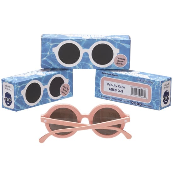 Euro Round Peachy Keen Sunglasses with Amber Lens Babiators Lil Tulips