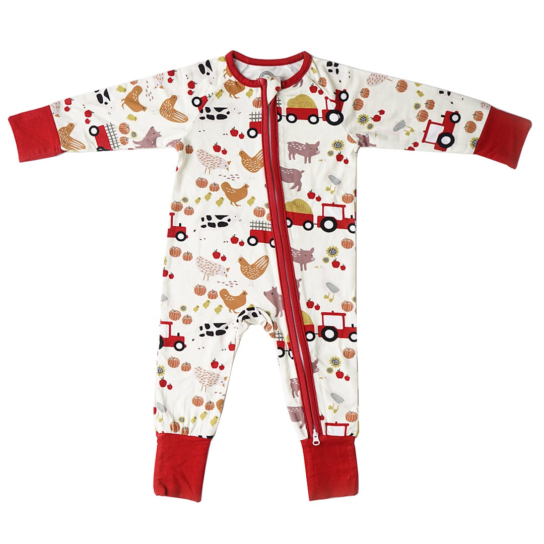 Farm Friends Animals Bamboo Baby Convertible Footie Pajama Emerson and Friends Baby & Toddler Clothing Lil Tulips