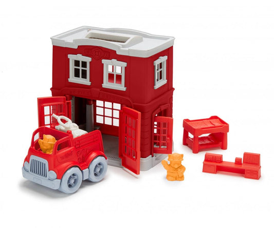 Fire Station Playset Green Toys Lil Tulips