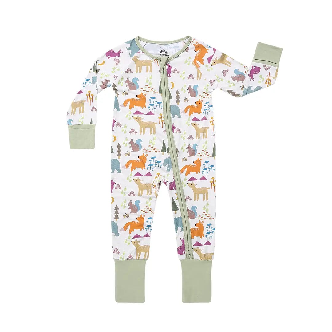 Forest Animals Bamboo Convertible Romper Sleeper Pajamas Emerson and Friends Baby & Toddler Clothing Lil Tulips