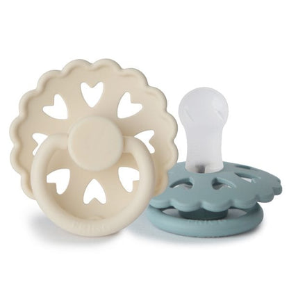 FRIGG Andersen Silicone Baby Pacifier (Cream / Stone Blue) Frigg Final Sale Lil Tulips