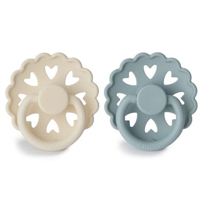 FRIGG Andersen Silicone Baby Pacifier (Cream / Stone Blue) Frigg Final Sale Lil Tulips