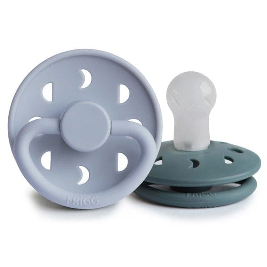 FRIGG Moon Silicone Baby Pacifier (Powder Blue / Slate) Frigg Final Sale Lil Tulips