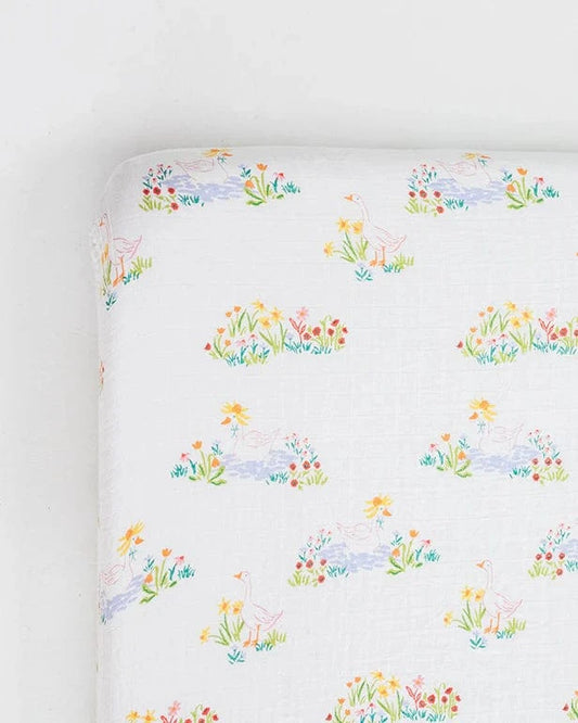 Garden Goose Crib Sheet Clementine Kids Lil Tulips