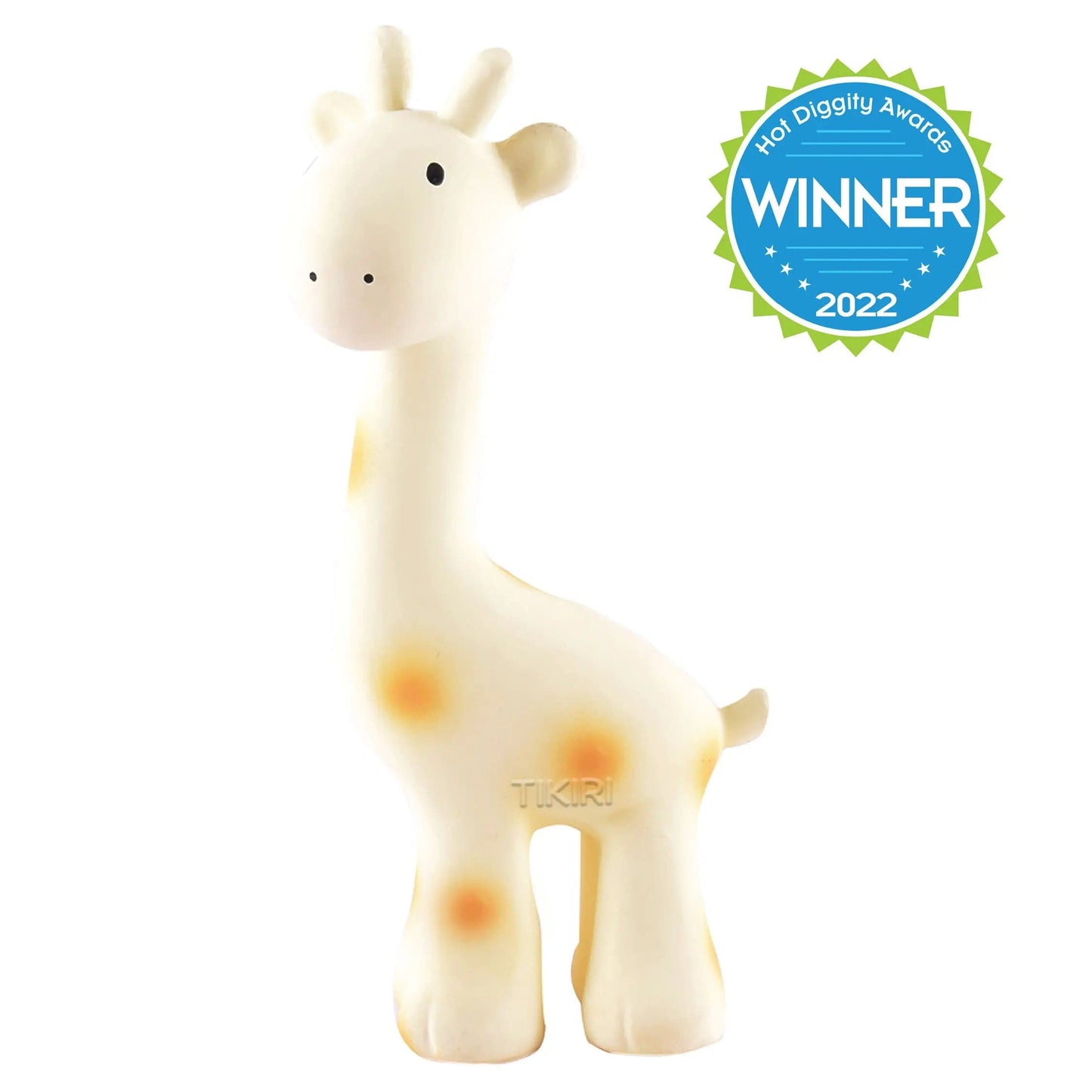 Giraffe - Natural Organic Rubber Teether, Rattle & Bath Toy Tikiri Toys Lil Tulips