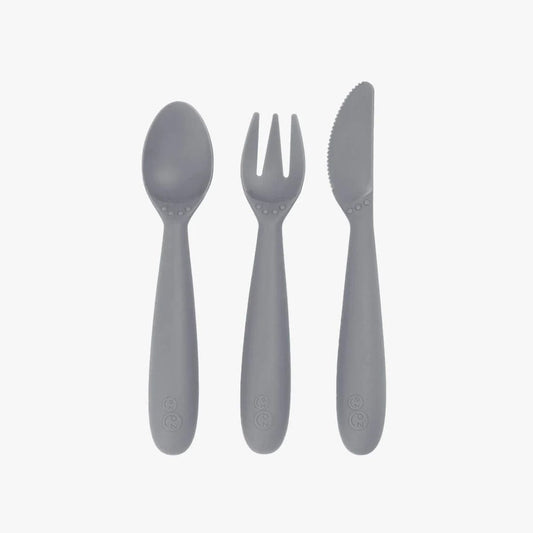 Happy Utensils - Gray Ezpz Lil Tulips