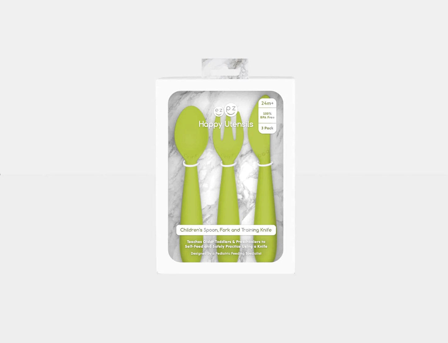 Happy Utensils - Lime Ezpz Lil Tulips