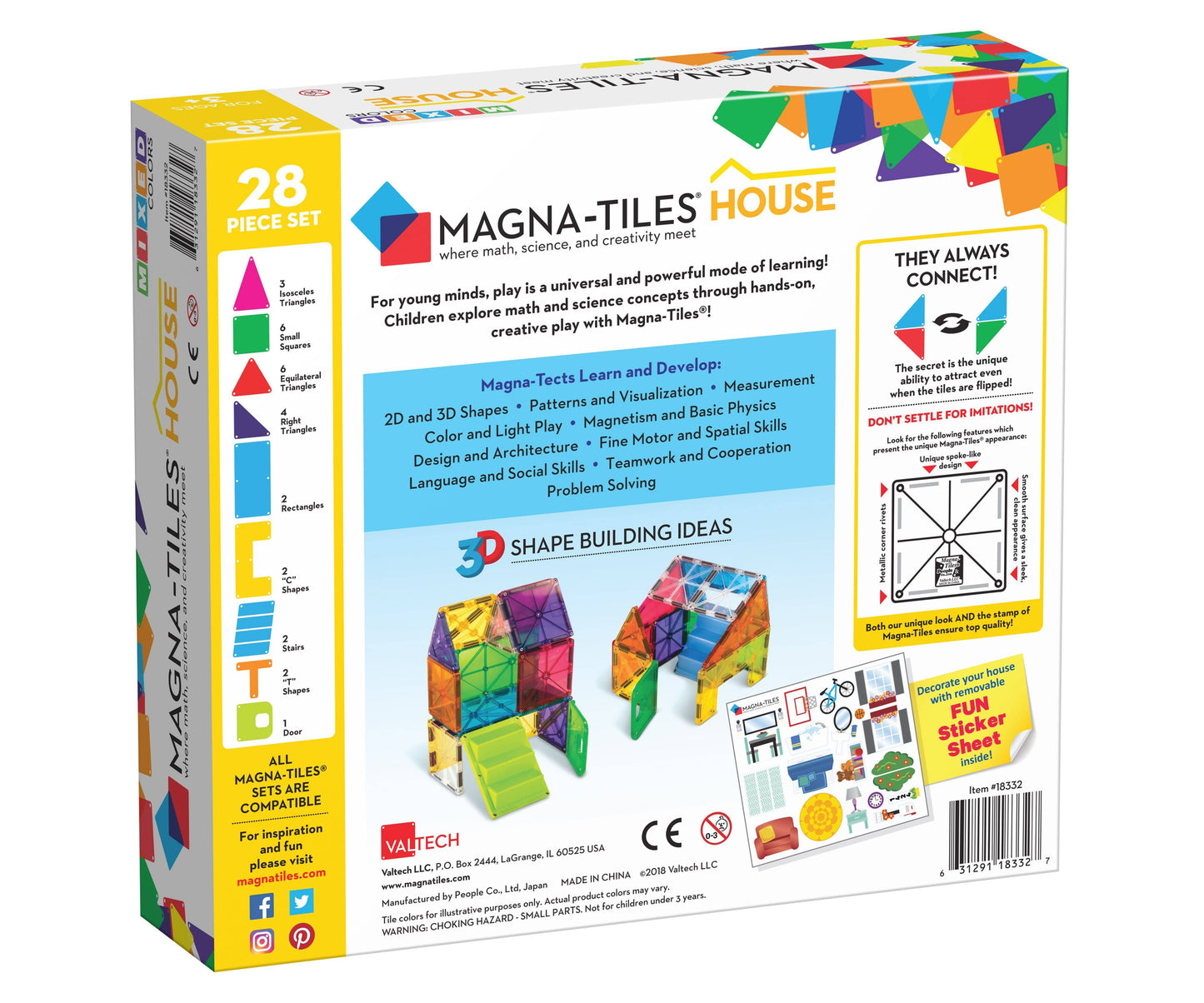 House 28-Piece Set Magna-Tiles Lil Tulips