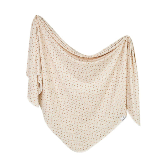 Hunnie Knit Swaddle Blanket Copper Pearl Lil Tulips