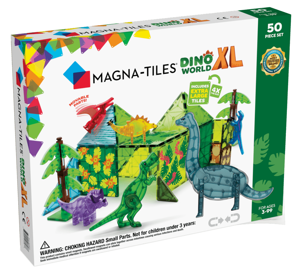 Magna-Tiles® Dino World XL 50-Piece Set Magna-Tiles Lil Tulips