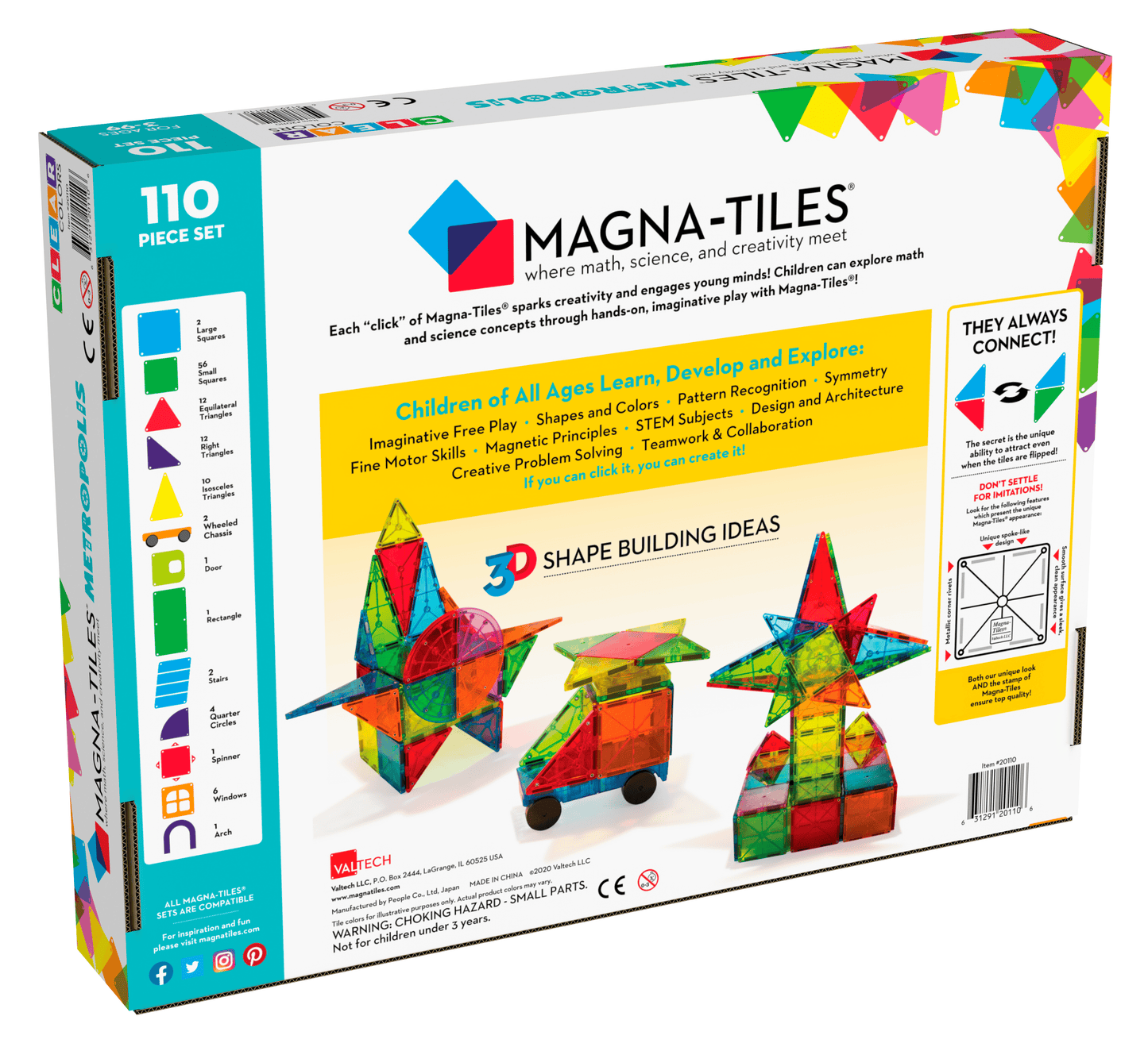 Magna-Tiles® Metropolis 110-Piece Set Magna-Tiles Lil Tulips