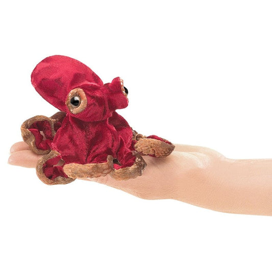 Mini Red Octopus Finger Puppet Folkmanis Puppets Folkmanis Puppets Lil Tulips