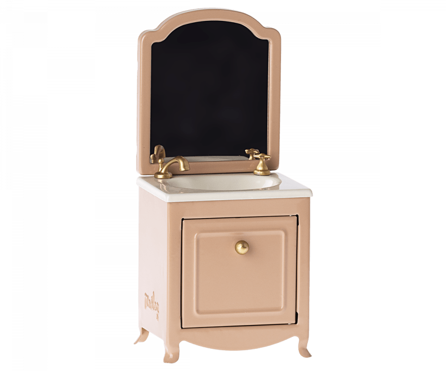 Mouse Sink Dresser with Mirror - Dark Powder Maileg Lil Tulips