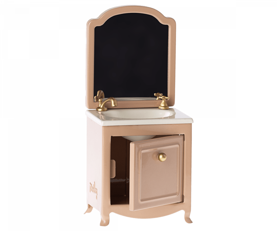 Mouse Sink Dresser with Mirror - Dark Powder Maileg Lil Tulips