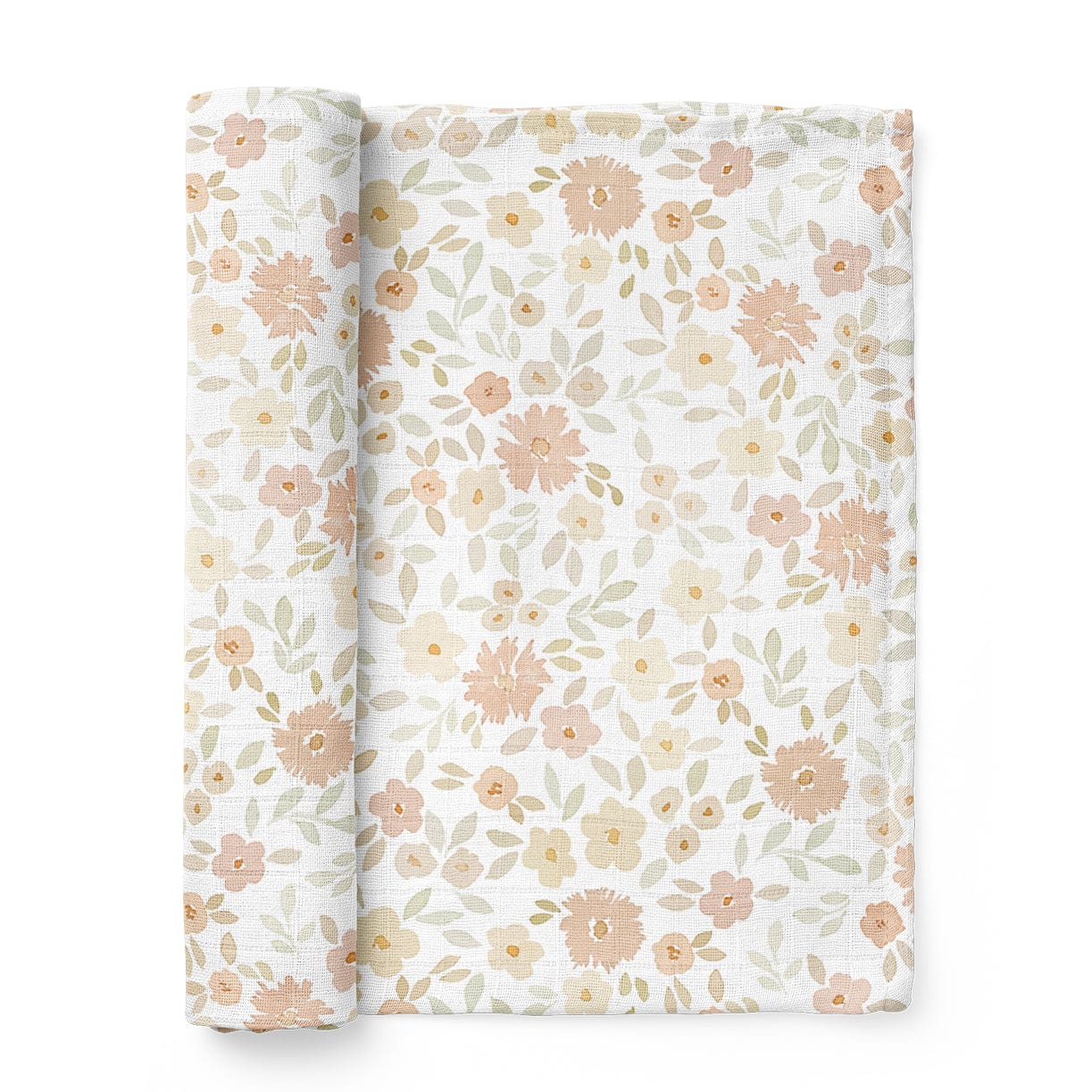 Muslin Swaddle Baby Blanket – Meadow Cream Mini Wander Lil Tulips