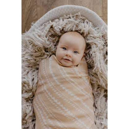 Muslin Swaddle Baby Blanket – Terrain Apricot Mini Wander Lil Tulips