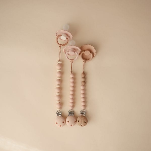 Pacifier Clip | Luna (Blush) Mushie Lil Tulips