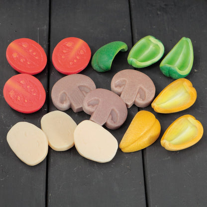 Pizza Toppings Sensory Play Stones Yellow Door US LLC Lil Tulips