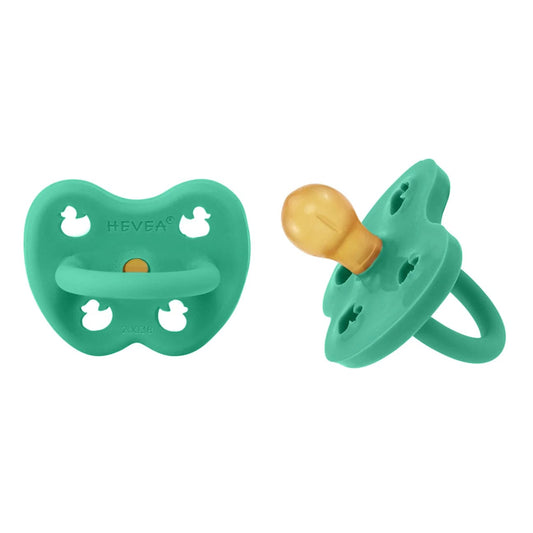 Pop of Green Round Pacifier 2 Pack (3-36 Months) Hevea Hevea Lil Tulips