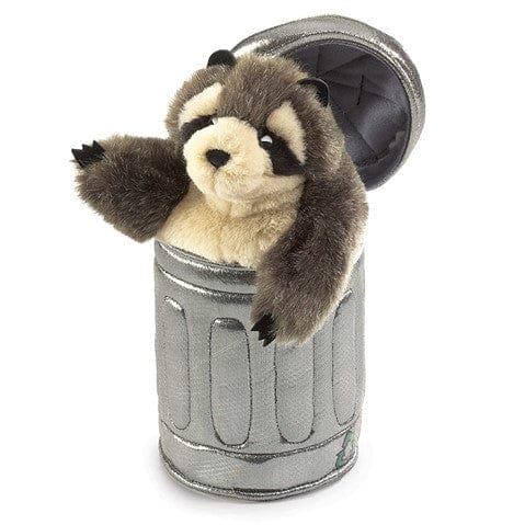 Raccoon in Garbage Can Puppet Folkmanis Puppets Folkmanis Puppets Lil Tulips