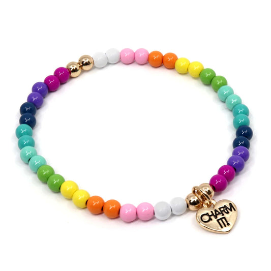 Rainbow Bead Stretch Bracelet Charm It! Bracelets Lil Tulips