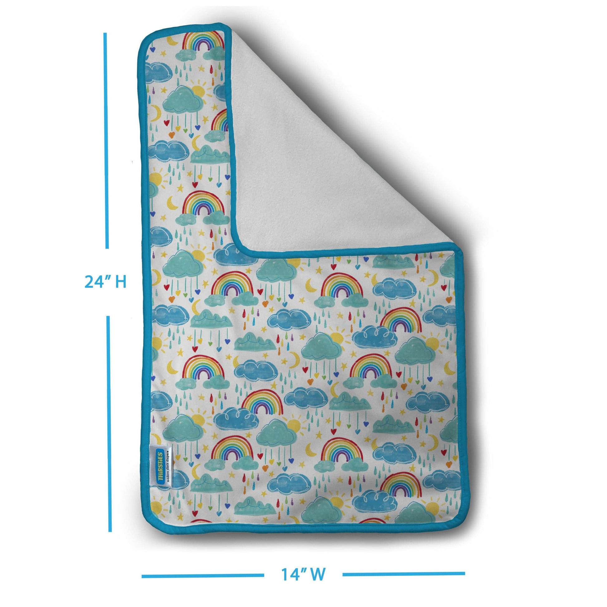 Rainbow Changing Pad Thirsties Lil Tulips