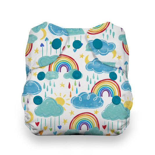 Rainbow Newborn AIO Diaper Thirsties Lil Tulips