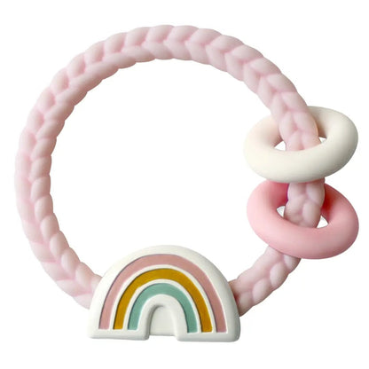 Rainbow Ritzy Rattle™ Silicone Teether Rattle Itzy Ritzy Pacifiers & Teethers Lil Tulips