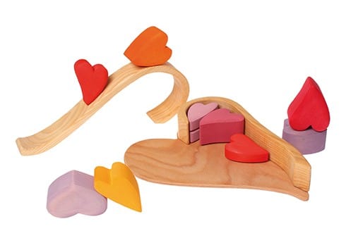 Red Hearts Building Set Grimm's Lil Tulips