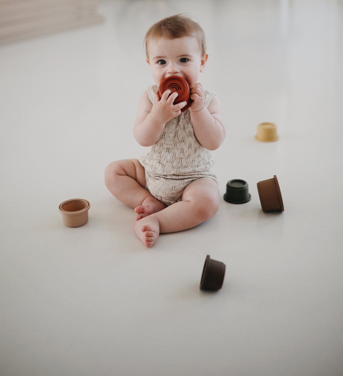 Retro Stacking Cups Toy Mushie Lil Tulips