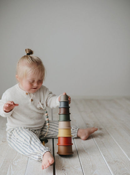 Retro Stacking Cups Toy Mushie Lil Tulips