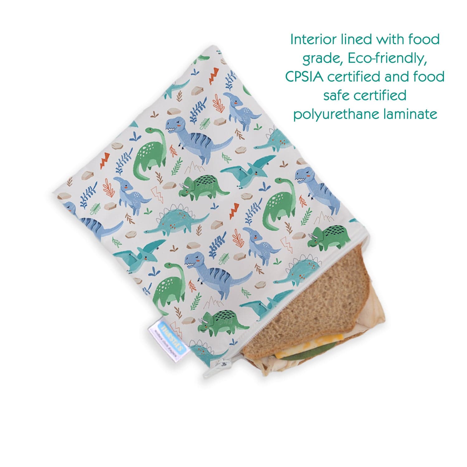 Sandwich & Snack Bag - Classic Jurassic Thirsties Lil Tulips