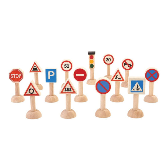 Set Of Traffic Signs & Lights Plan Toys Lil Tulips