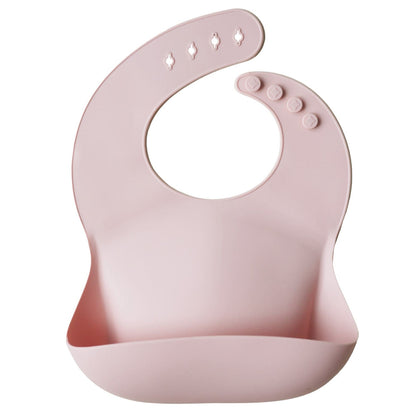 Silicone Baby Bib (Blush) Mushie Lil Tulips