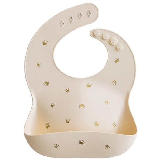 Silicone Baby Bib (Crowns) Mushie Lil Tulips