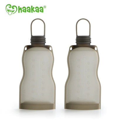 Silicone Milk Storage Bag 9oz/260ml 2PK Haakaa Breast Milk Storage Containers Lil Tulips