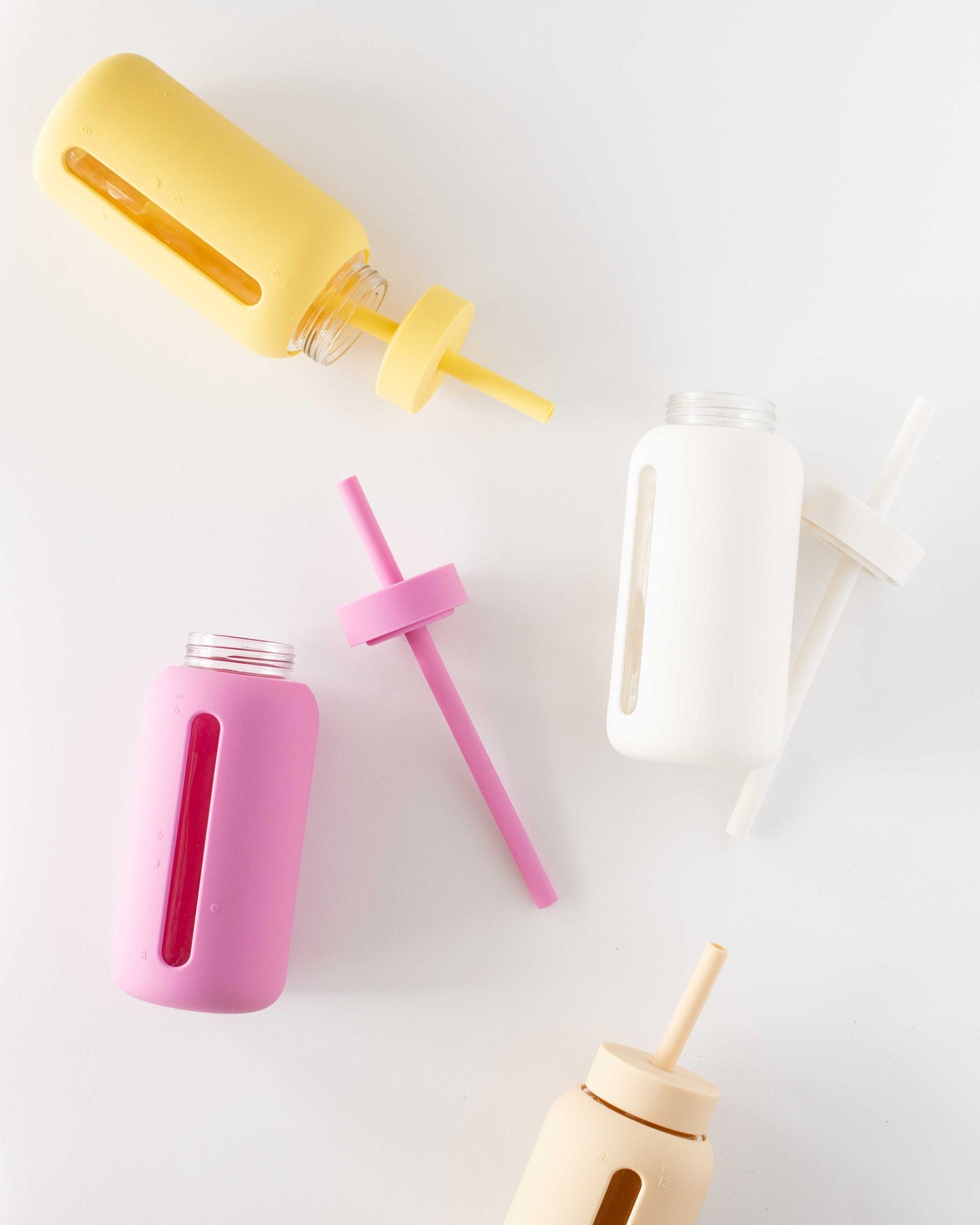 Silicone Straws - Bubblegum bink Water Bottles Lil Tulips