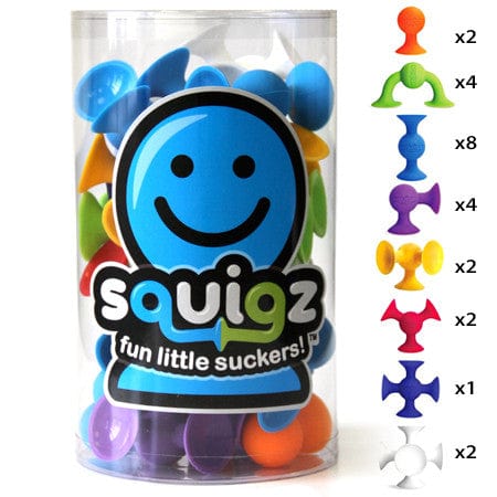 Squigz Starter Pack [24 pieces] Fat Brain Toys Lil Tulips