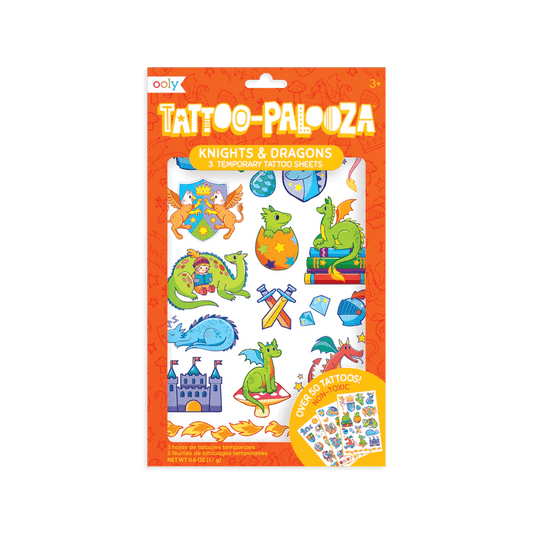 Tattoo Palooza Temporary Tattoos: Knights and Dragons OOLY Lil Tulips