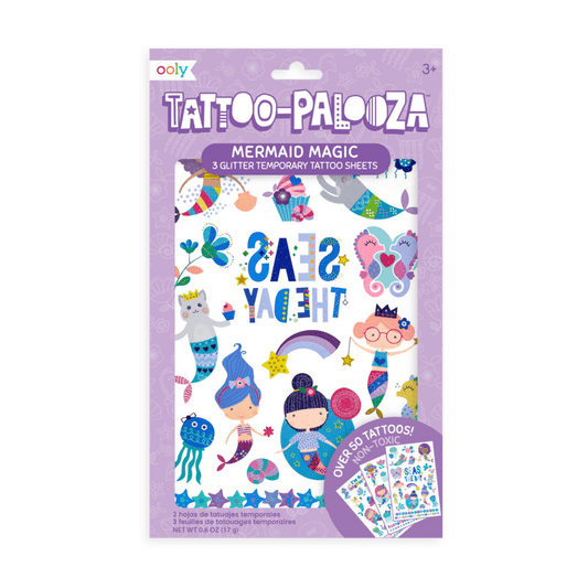 Tattoo Palooza Temporary Tattoos: Mermaid Magic OOLY Lil Tulips