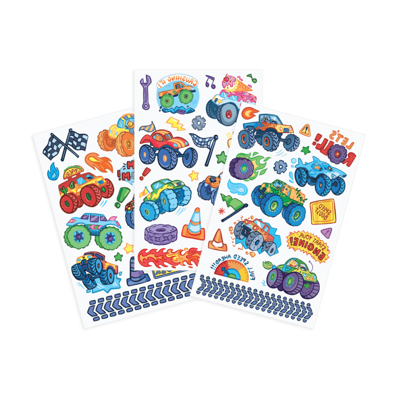 Tattoo Palooza Temporary Tattoos: Monster Truck OOLY Lil Tulips