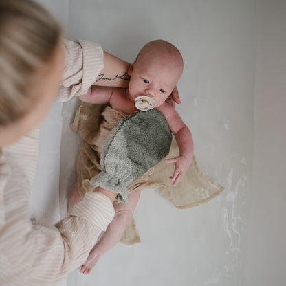 Organic Cotton Bath Mitt 2-Pack (Pearl)