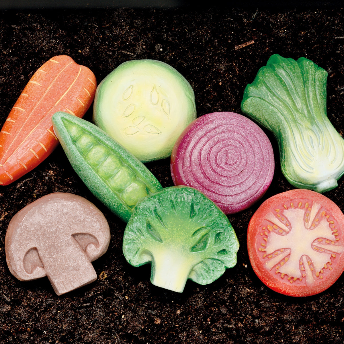 Vegetables Sensory Play Stones