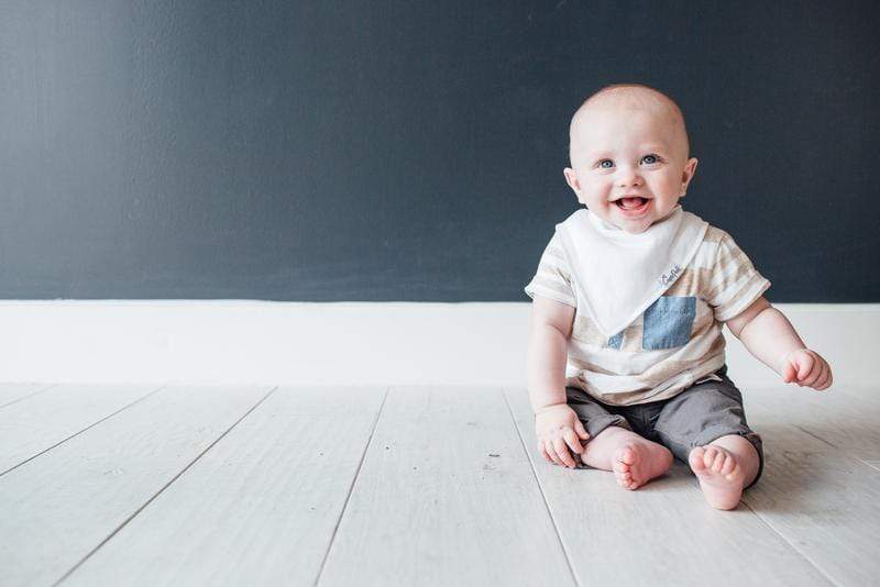 White Bandana Bibs Copper Pearl Lil Tulips